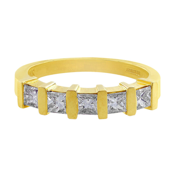 Estate Channel Set Princess Diamond Ring